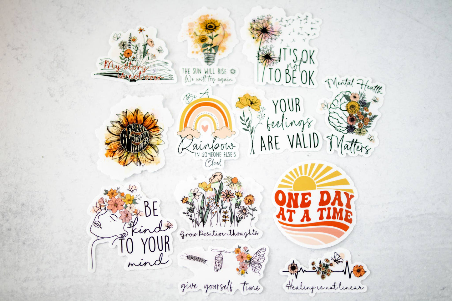 It's Ok To Not Be Ok, Vinyl Sticker, 3x3 in.