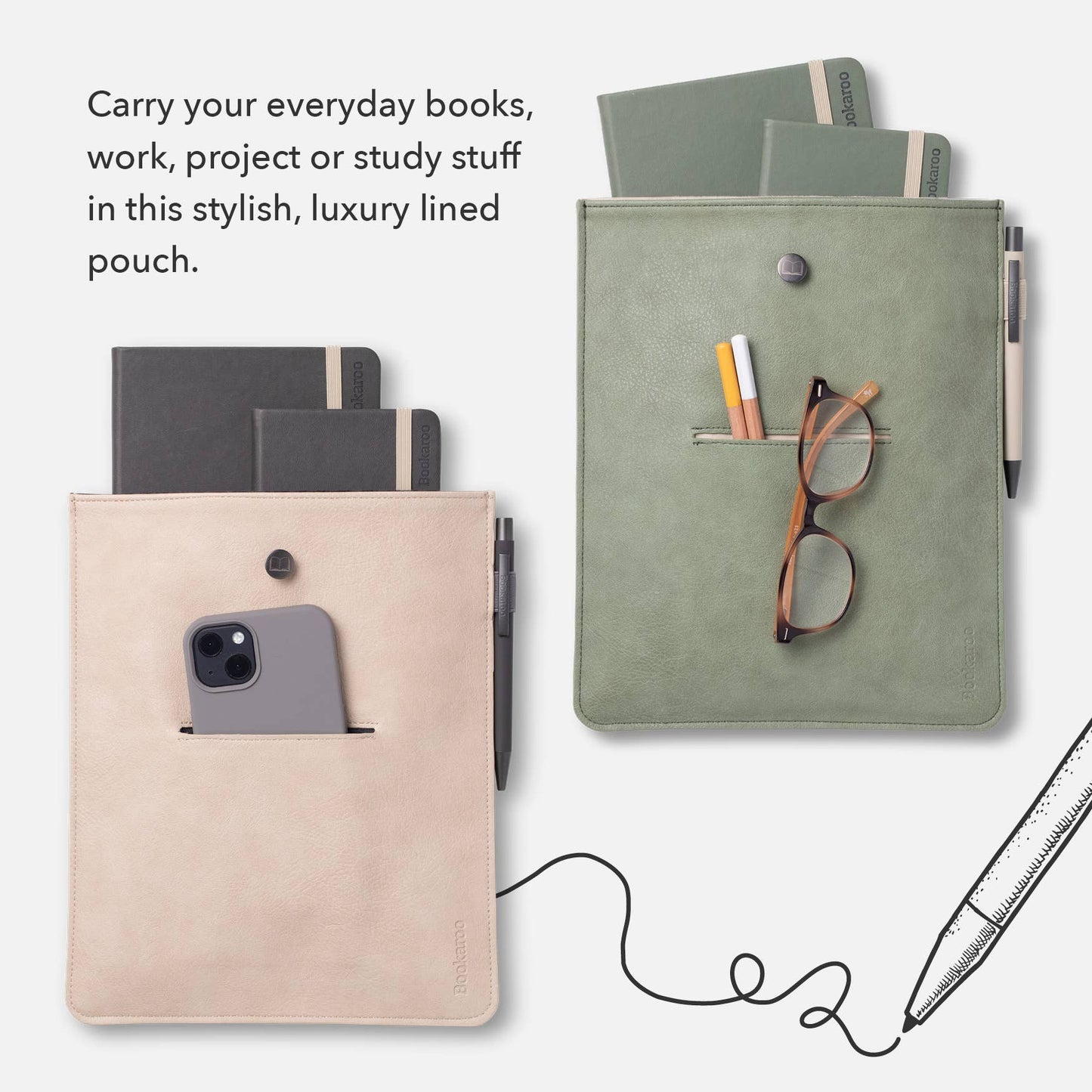 Bookaroo Books & Stuff Pouch