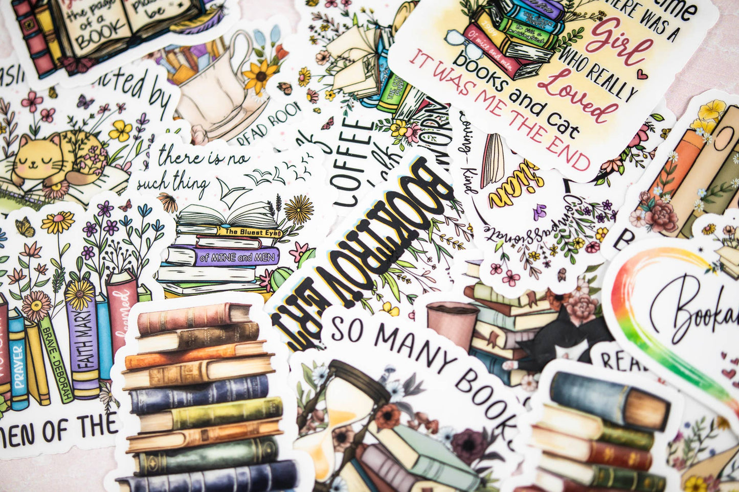 Reading Is Dreaming, Floral Book Vinyl Sticker, 3x3 in.