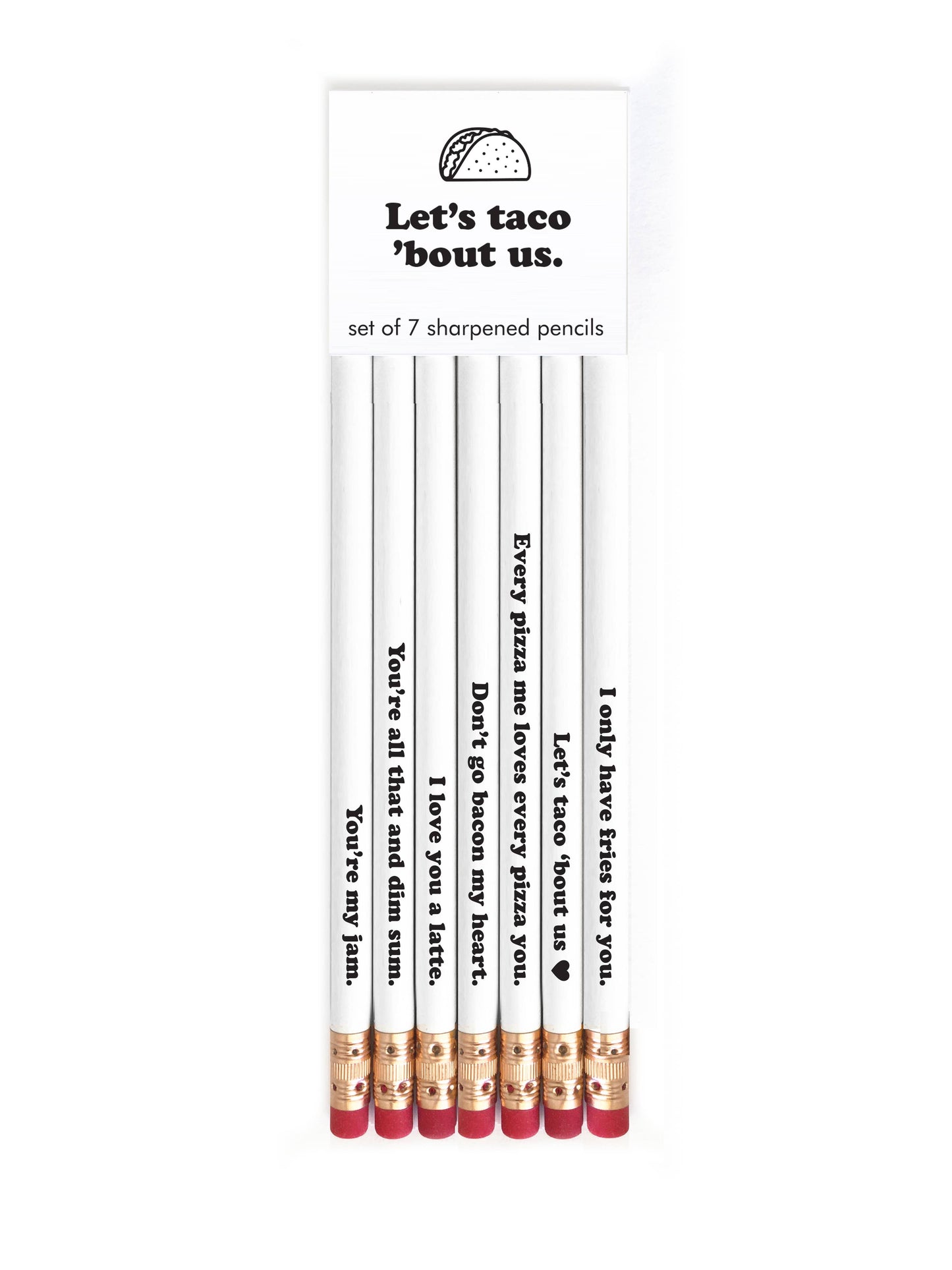 LET'S TACO 'BOUT US PENCIL SET