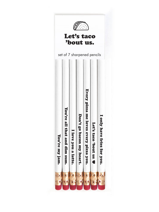 LET'S TACO 'BOUT US PENCIL SET