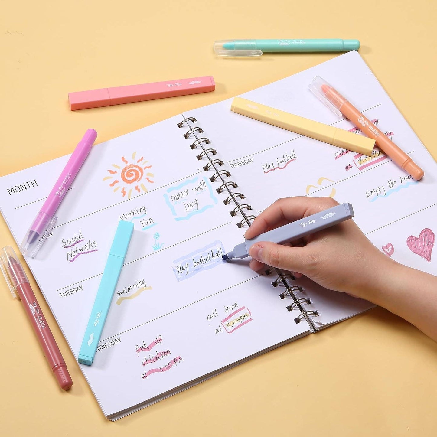 Mr. Pen Aesthetic & Gel Highlighters: Color Your World
