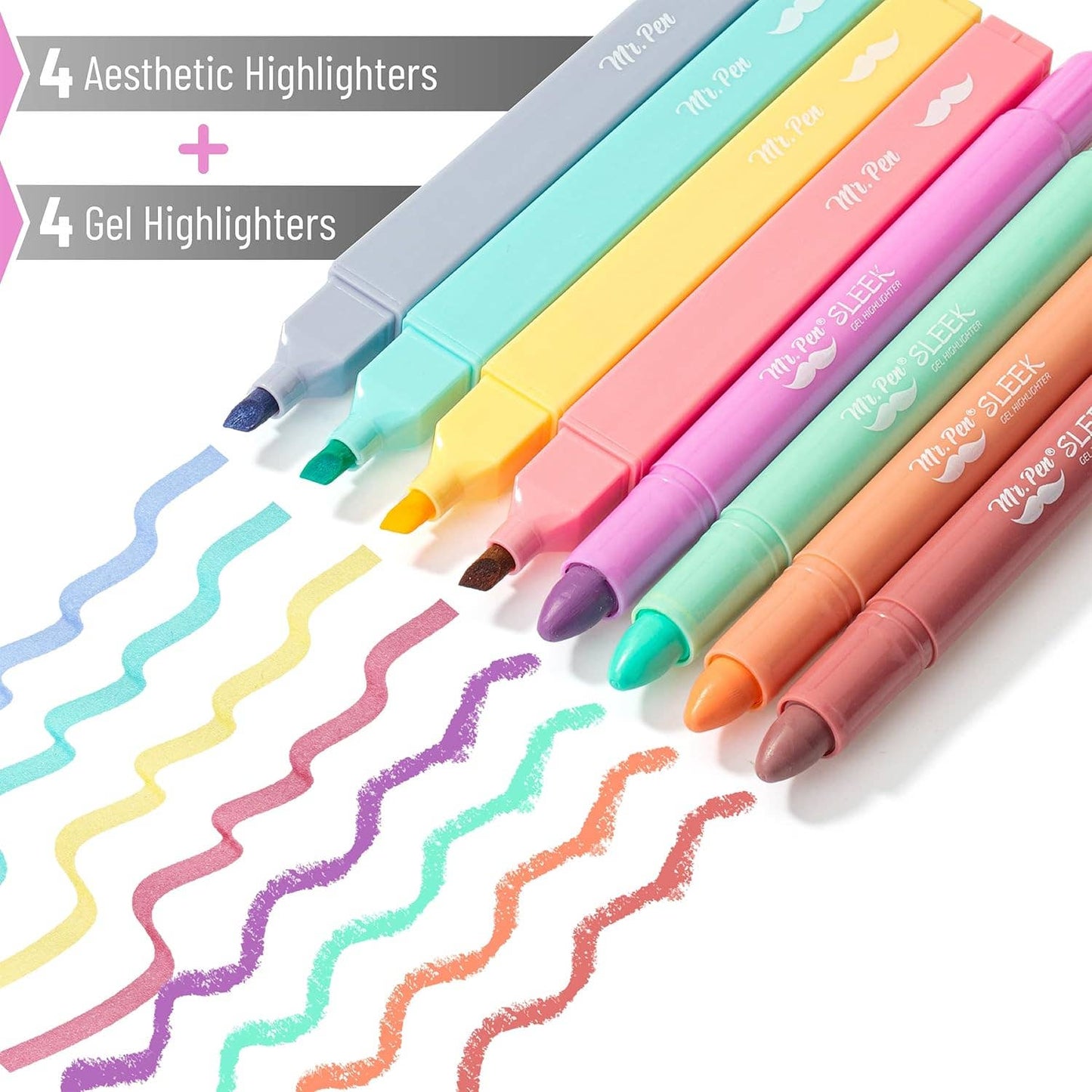Mr. Pen Aesthetic & Gel Highlighters: Color Your World
