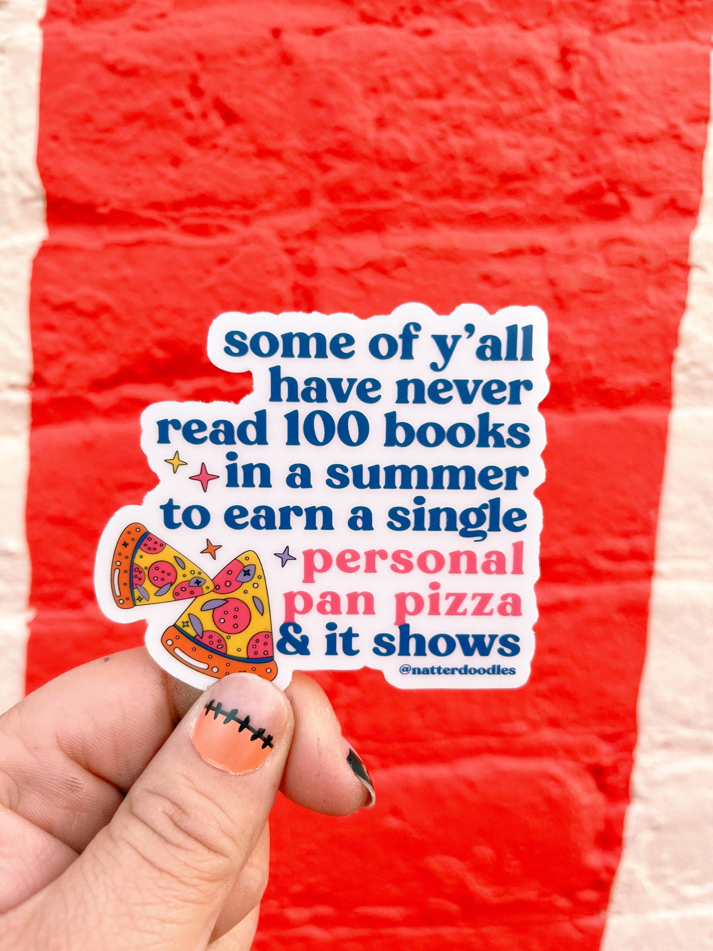 Personal Pan Pizza Viral Sticker – Bookworm Nostalgia, 90s