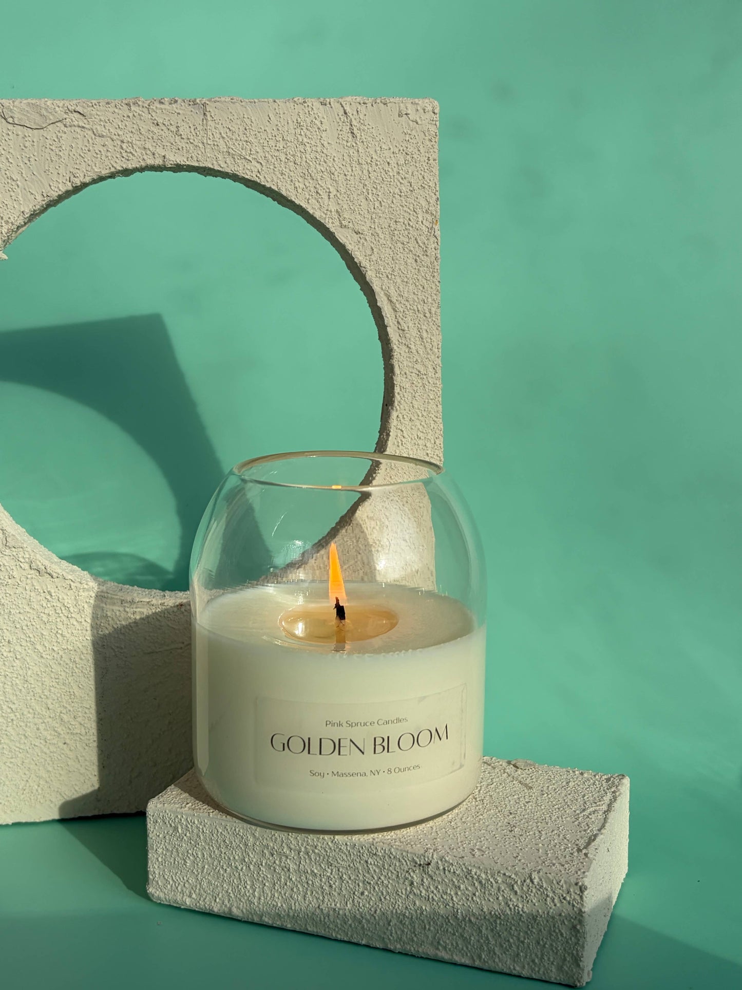 Hand poured orange scent cork ball top soy wax candle