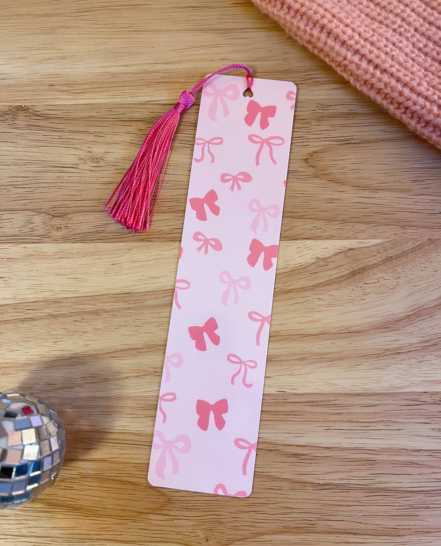 Pink Bow Bookmark