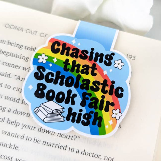 Magnetic Bookmark - Chasing That Scholastic Book Fair High
