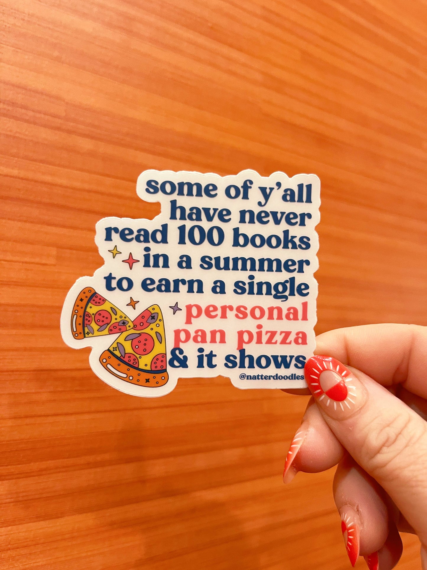 Personal Pan Pizza Viral Sticker – Bookworm Nostalgia, 90s